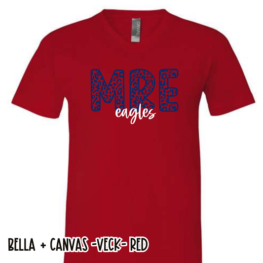 MRE Leopard Eagles Red- V-NECK