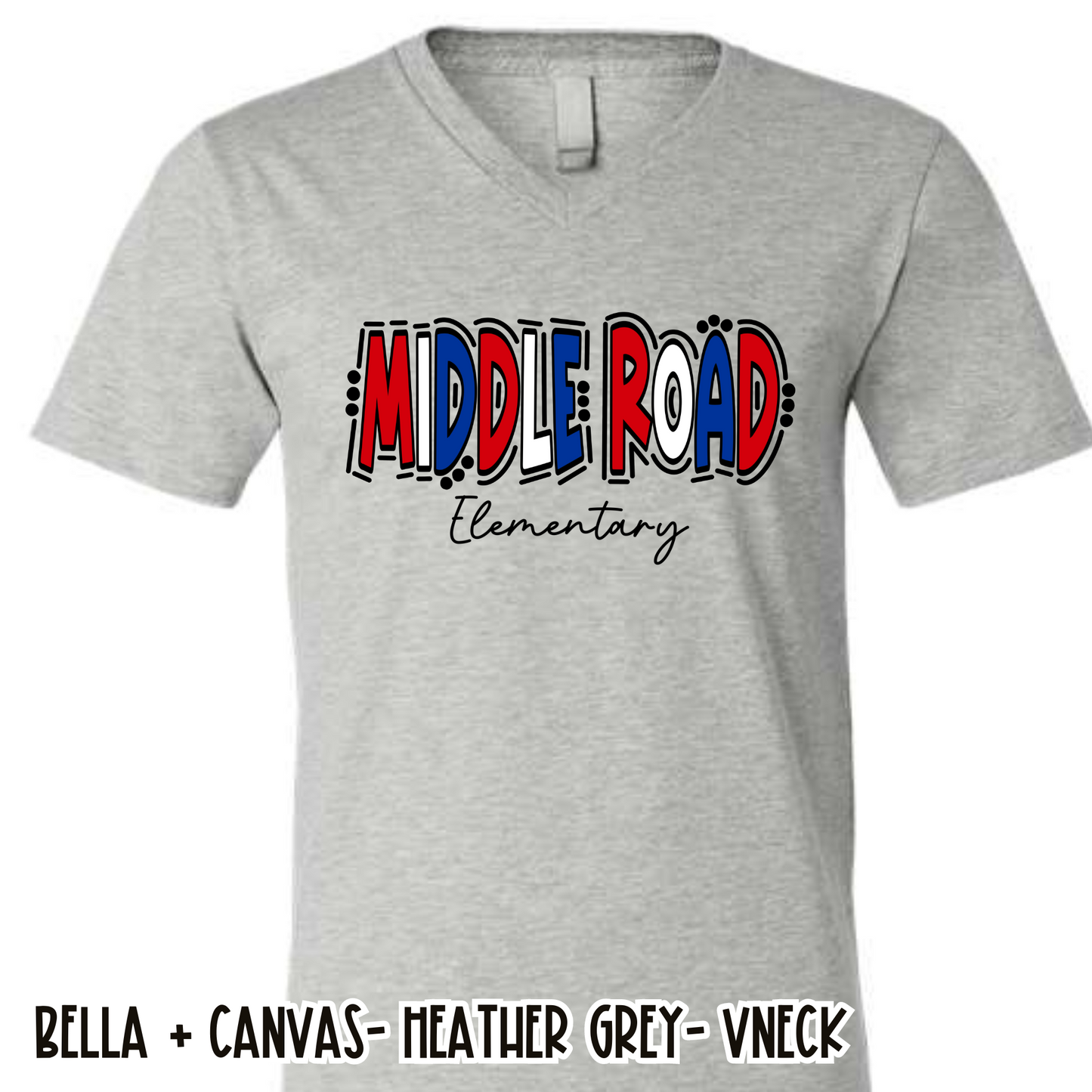 Middle Road Elementary Grey- V-NECK