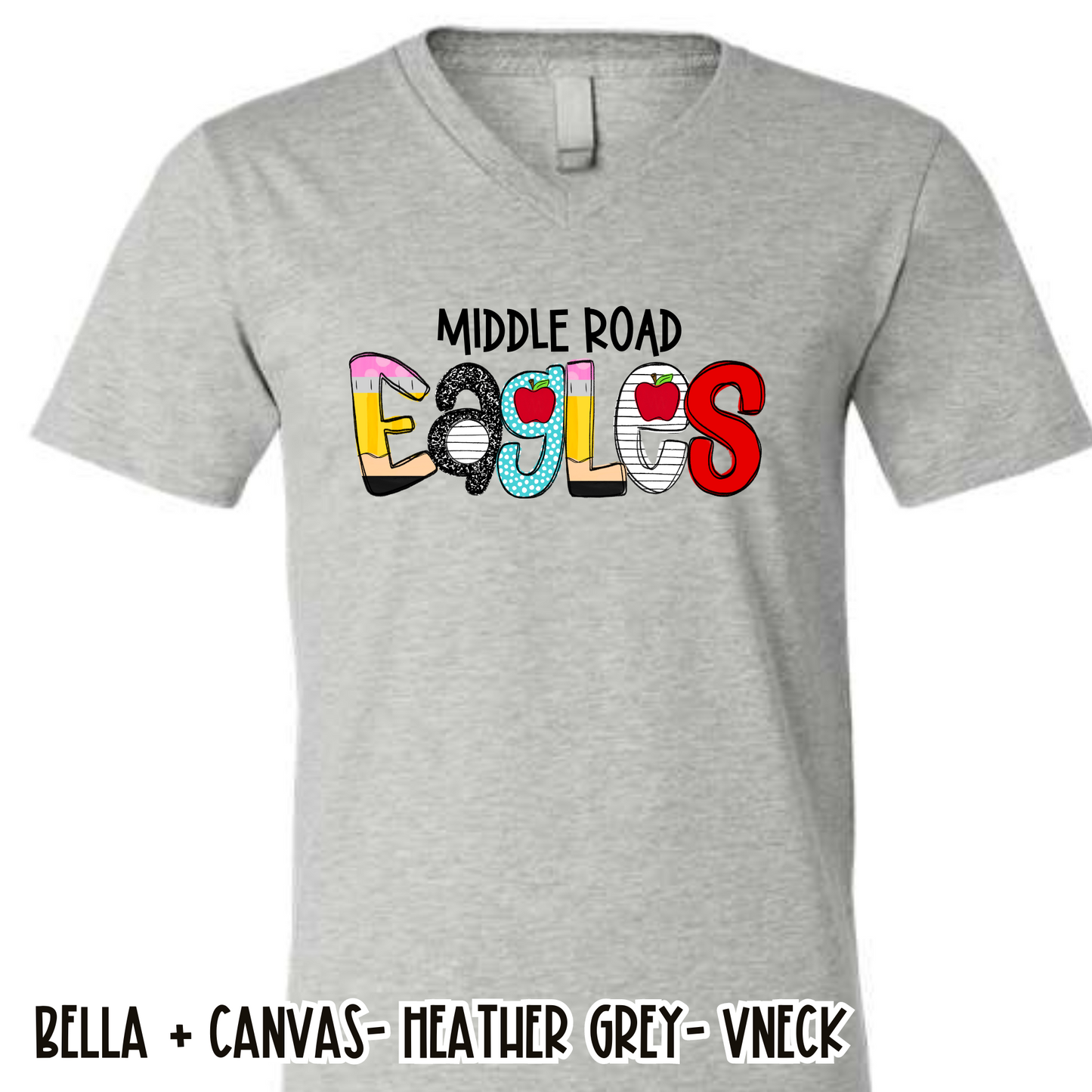 School Alpha Eagles Grey -V-NECK