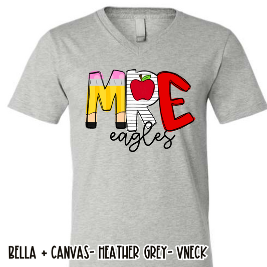 School Alpha MRE Eagles Grey -V-NECK