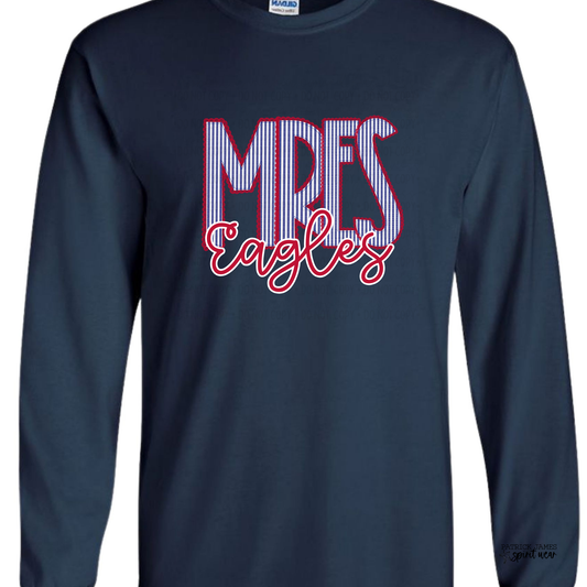 MRES Seersucker- Navy LONG SLEEVE